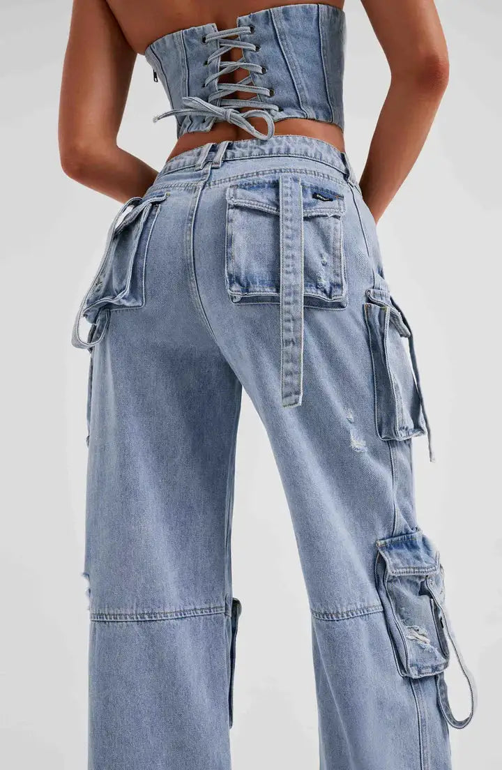 Denim Cargo Jeans™️