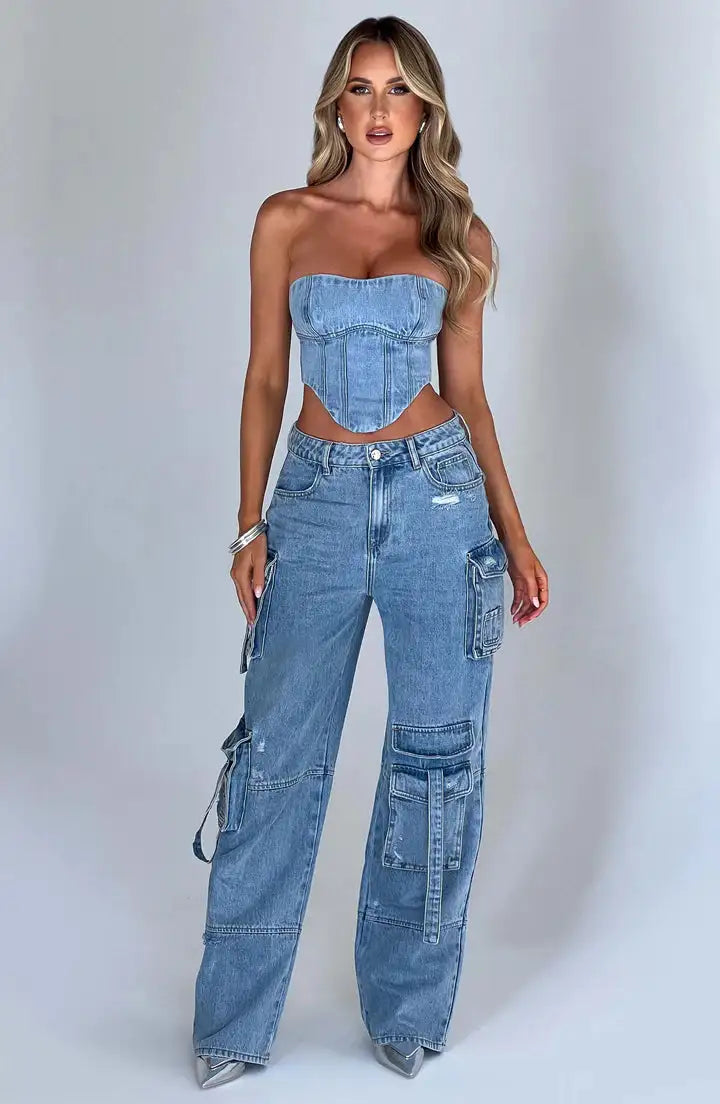 Denim Cargo Jeans™️
