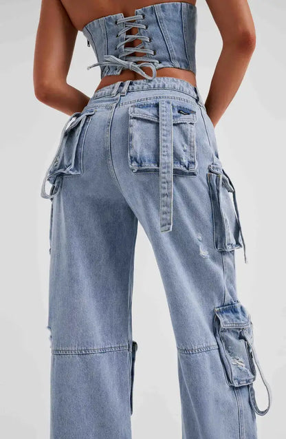 Denim Cargo Jeans™️