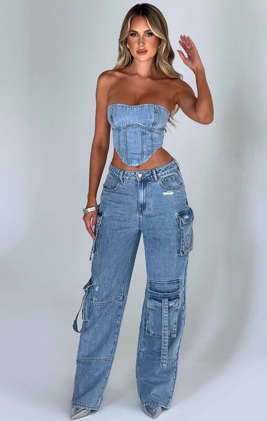 Denim Cargo Jeans™️